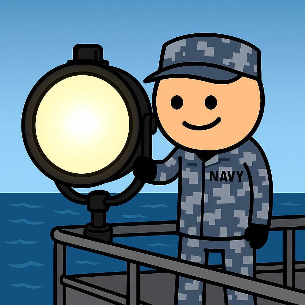 Navy signaler with light